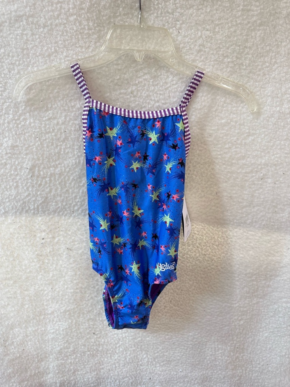 Girls' Blue Star Print One-Piece Uglies Swimsuit